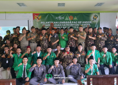 PAC GP ANSOR Balapulang Lantik Pengurus Lembaga Serta Kukuhkan Satkoryon BANSER Kecamatan Balapulang