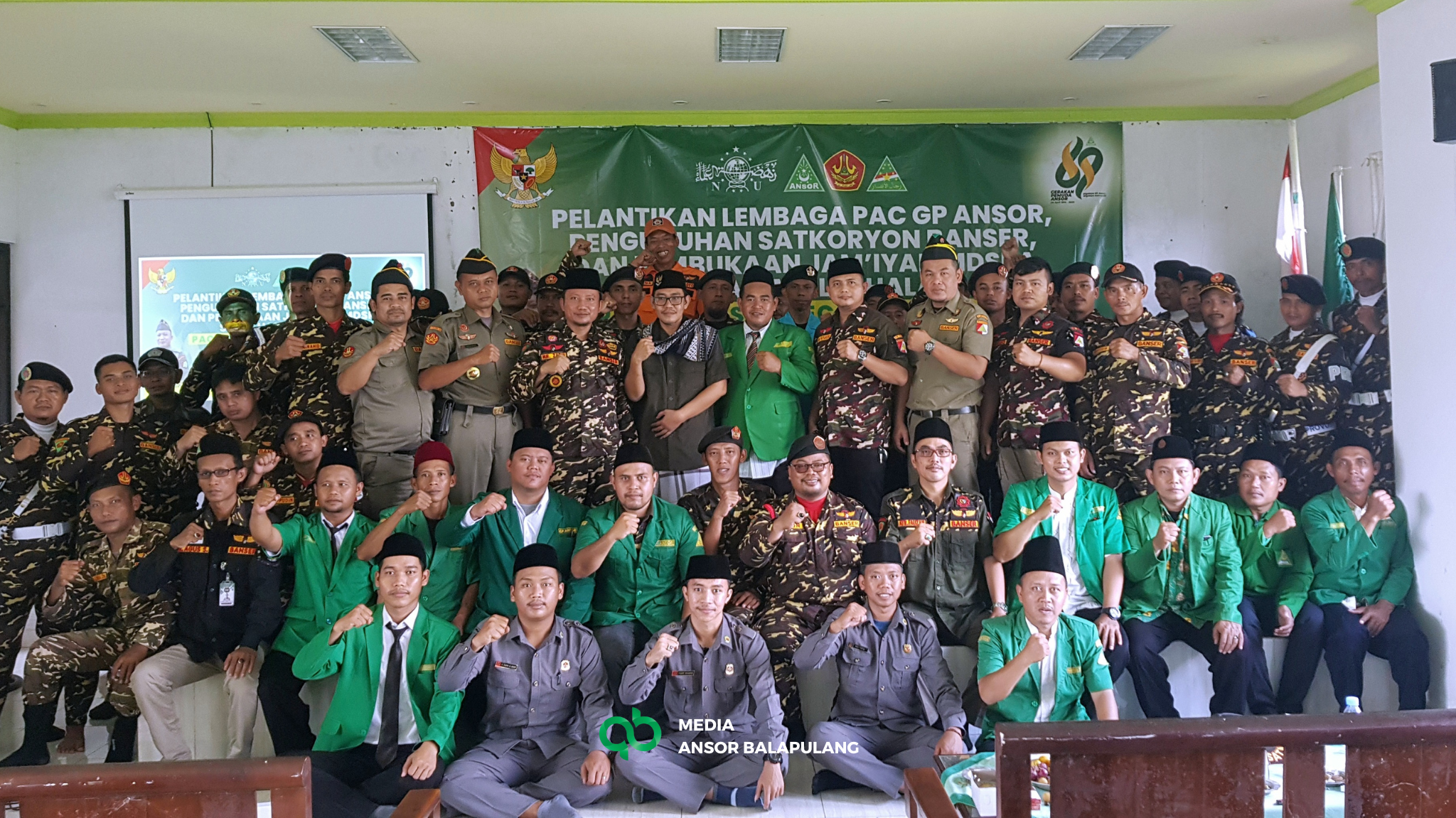 PAC GP ANSOR Balapulang Lantik Pengurus Lembaga Serta Kukuhkan Satkoryon BANSER Kecamatan Balapulang